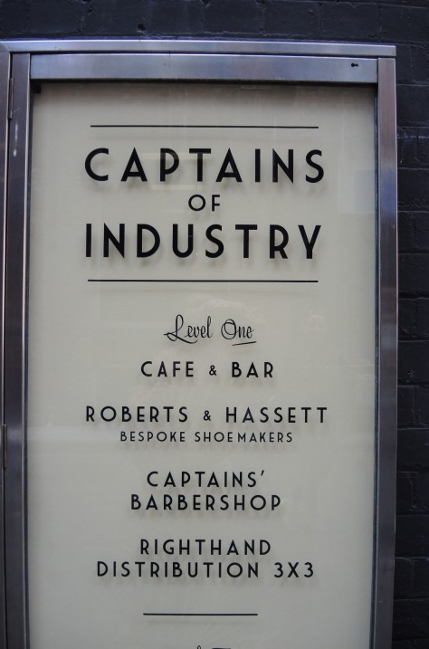 Brekky 1-of-2 locale is the Captains of Industry cafe, tucked away.