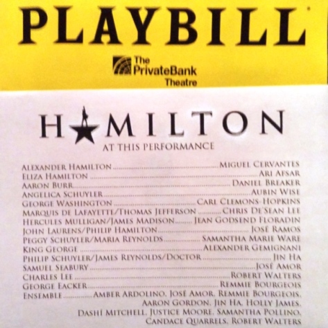 Hamilton Chicago Cast, April 25, 2017