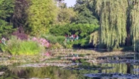 Monet Water Garden and Japanese bridge, Giverny, Normandy, France